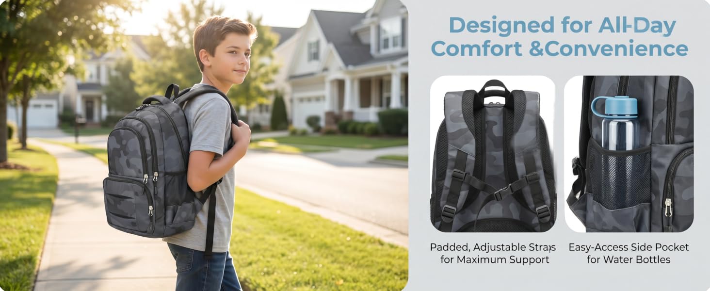 School Backpack Travel Bag for Men &amp;amp;amp; Women Lightweight College Back Pack with Laptop Compartmen