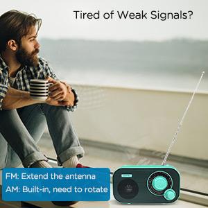 battery operated radio am fm