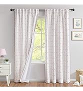 MYSKY HOME 100% Blackout Curtains for Girls Bedroom 84 Inch Long Total Light Blocking Pink Curtai...
