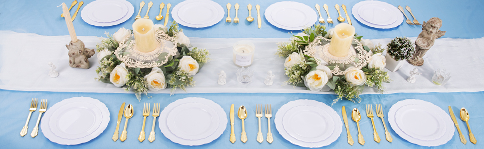 white plastic plates