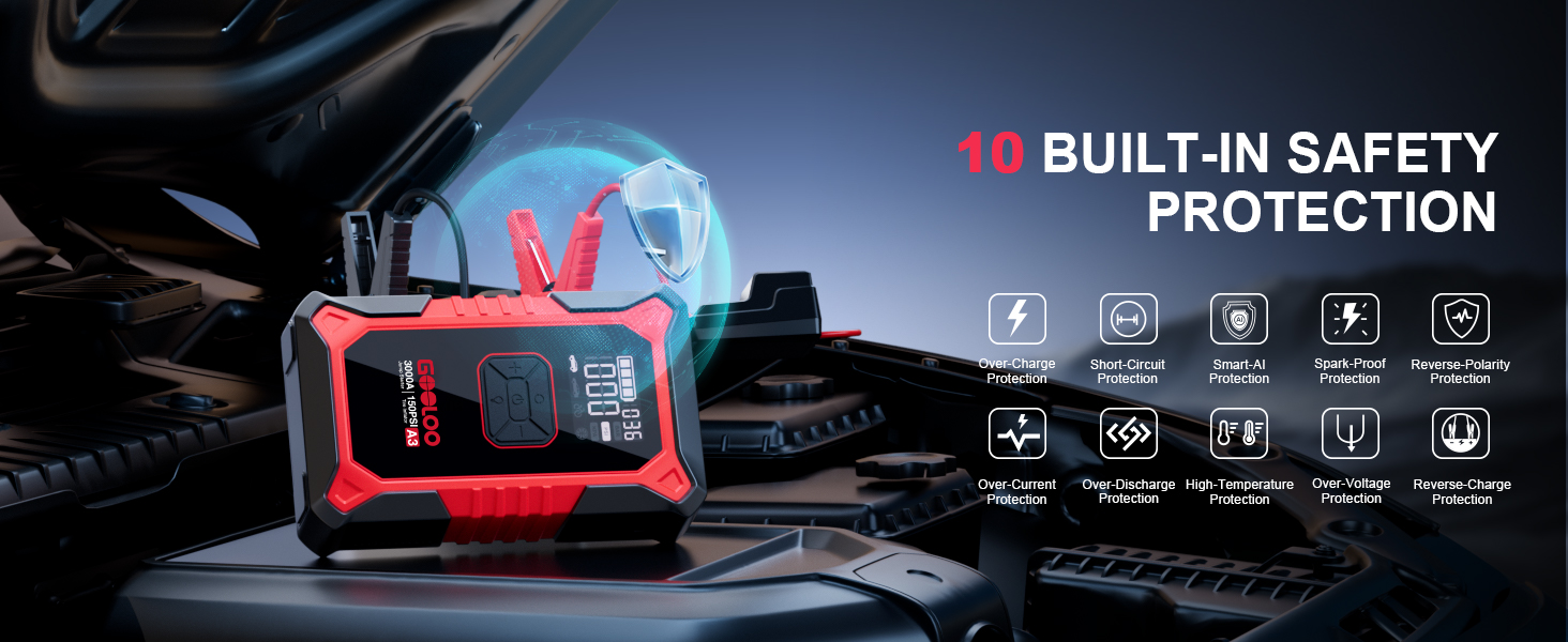 portable car battery jumper starter