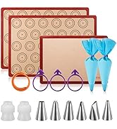 Macaron silicone baking mats - Macaroon Baking suppliers 1 Quarter Sheet + 2 Half Sheet Macaron B...