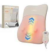 pryfey Back Massager, Rolling Up and Down Back Massager with Heat, Back Massage 4D Kneading for P...