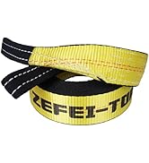 ZEFEI-TOP Recovery Tow Strap 2 inch X 20 ft - Heavy Duty 20,000 lbs Break Strength Towing Strap w...