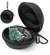 Ohuhu Watch Travel Case for Men Portable Single Watch Box and Storage Organizer for Wristwatches ...