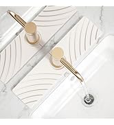 EdenDwell Quick Dry Stone Faucet Mat for Kitchen Sink - 15.8"x3.9" Natural Diatomite Stone Drying...