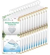 CANAGER Hanging Moisture Absorber-12 Packs, Hanging Dehumidifier Bags for Closet,Bedroom and kitc...
