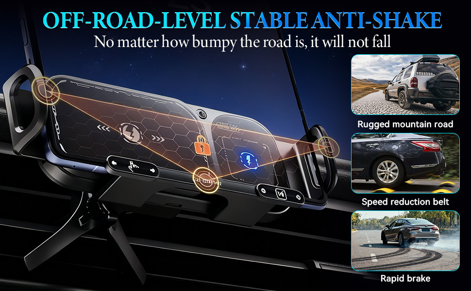 Wireless Charging Rotating Car Mount