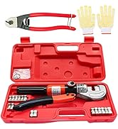 CKE Upgraded Hydraulic Cable Crimper Hand Tool for 1/8, 3/16 Stainless Steel Cable Railing Fittin...