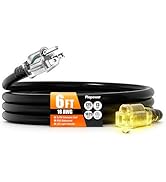 6 FT Outdoor Extension Cord Waterproof, 16/3 Gauge Heavy Duty 3 Prong Power Cord with Lighted Ind...