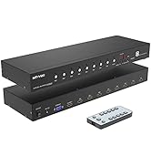 MT-VIKI Rack Mount HDMI Switch, 8 Ports HDMI Switch 8 in 1 Out 4K@60Hz (4:4:4) HDCP2.2 + Rackmoun...