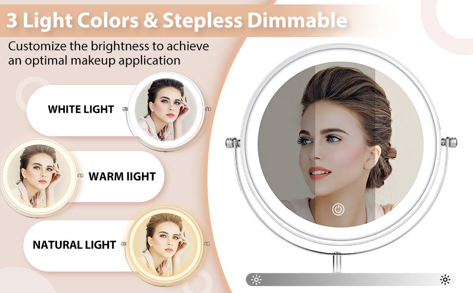 makeup mirrors that light up and magnified, makeup mirror with lights and magnification