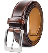 VATAN Men's Genuine Leather Dress Belts, Handmade Classic Every Day Leather Jeans Belt for Men Wo...