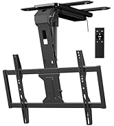 Motorized Ceiling TV-Mount Flip Down - 37 to 75 Inch Electric TV-Mount Motorized Drop Down with R...