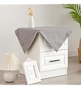 YZKITM Small Square Solid Grey End Table Cloth Washable Heavy Weight Wrinkle Resistant Tablecloth...