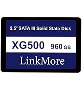 LinkMore XG500 960GB 2.5'' SATA III (6Gb/s) Internal SSD, Solid State Drive, Read Speed Up to 550...