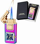 Torch Lighter, Smart Voice-Control Magic Dual Flame Dragon Lighter, Windproof with Visible Fuel T...