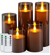 Homemory Realistic Flickering Flameless Candles, Battery Operated Candles, LED Fake Electric Cand...