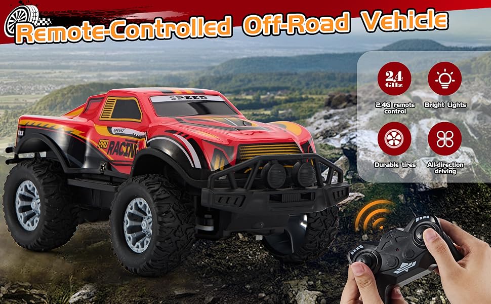 rc cars .rc car .rc truck . Monster Truck Kids .Remote Control Car Toys for Boys 