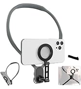 Neck Mount Phone Holder,POV/Vlog Neck Phone Holder Hand Free Phone Neck Holder for Recording w Ch...