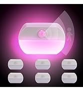 Sossi Motion Sensor Night Light 6 Pack,Auto On/Off,Dusk to Dawn Sensor for Kids,Stick-Anywhere,Ba...