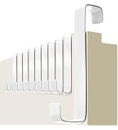 4smile Over The Door Hooks 10 Pack Kit – White Door Hooks for Leaf Depth 1.7 cm (0.67") + 2.2 cm ...