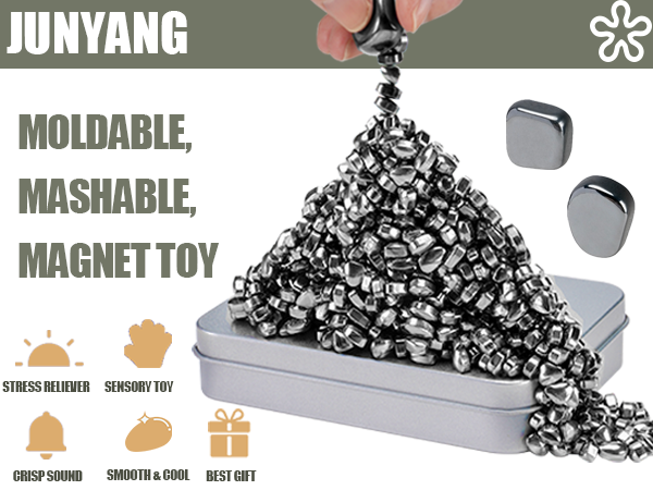 JUNYANG Magnetic Balls, Magnetic Putty, Magnetic Beads, Fidget Toy for Adults, Desk Toys for Office