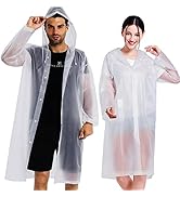 COOY Rain Coats (2 Pack) - Reusable EVA Rain Ponchos For Adults Rain Jackets Raincoats For Men Women