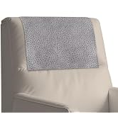 Doojoayie Grey Headrest Cover for Recliner Washable Couch Headrest Covers Non Slip Hook &amp; Loop Re...