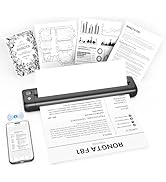 Rongta Portable Printers Wireless for Travel, Bluetooth Mobile Printer, Thermal Inkless Printer f...