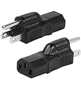 CERRXIAN NEMA 5-15P to IEC 320 C13 Female 15A/125V Computer Power Adapter(2-Pack)