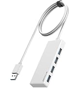 ANYPLUS USB Hub, Multiport USB Splitter Adapter, 2 ft Long Cable USB 3.0 Hub, USB Extender for La...