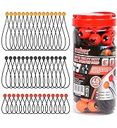 HORUSDY 45 Pack Ball Bungee Cords, Includes 6”, 9”, 11” Heavy Duty Gazebo Tarp Tie Down Cord.