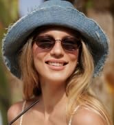 SOJOS Trendy Oval Round Polarized Sunglasses for Women Men, Chic Retro Narrow Circle Sunnies SJ1248