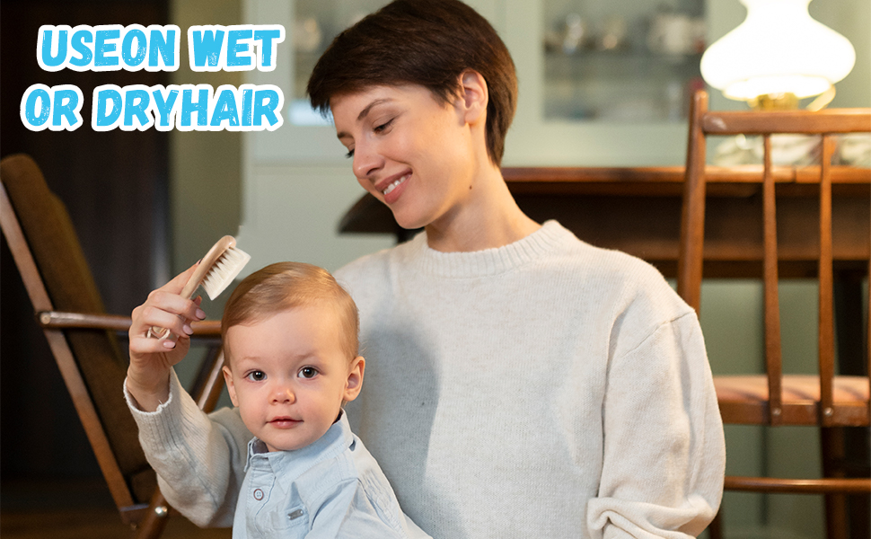 baby hair brush and comb set 