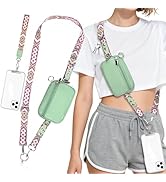 Uiwkow 3-in-1 Clip and Go Phone Lanyard Crossbody with Detachable RFID Wristlet Wallet, Convertib...