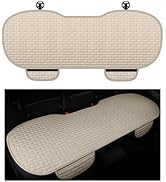 Car Back Seat Cover,Non-Slip &amp; Breathable Bench Seat Cover with Side Pockets for Car Storage &amp; Pr...