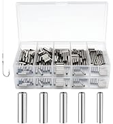 Lilureena Single Copper Barrel Crimp Sleeves Kit, Copper Tube for Fishing Line Leader Rigging Tac...