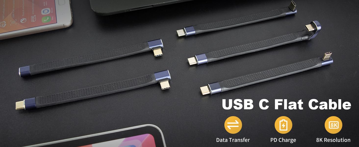 usb c flat cable 