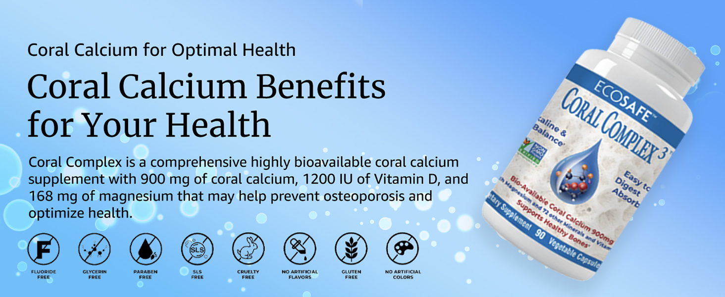 coral calcium supplement vitamin d magnesium supports bone health men women 