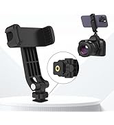SOH Camera Hot Shoe Phone Holder Mount, Flexible Phone Tripod Mount Adapter with Cold Shoe Mount ...