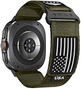 Rugged Nylon Band for Galaxy Watch Ultra Bands 47mm (2025/2024) for Men Women,One Click No Gap Fa...