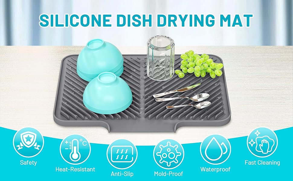 SILICONE DISH DRYING MAT