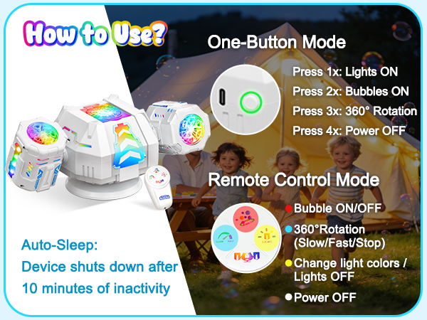 remote control bubble machine