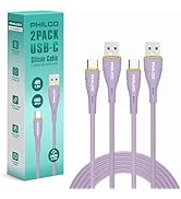 Philco USB to USB C Cable, Type C Charger Cord, 20W Fast Charging USB A to USB C Cable, 4FT Silic...
