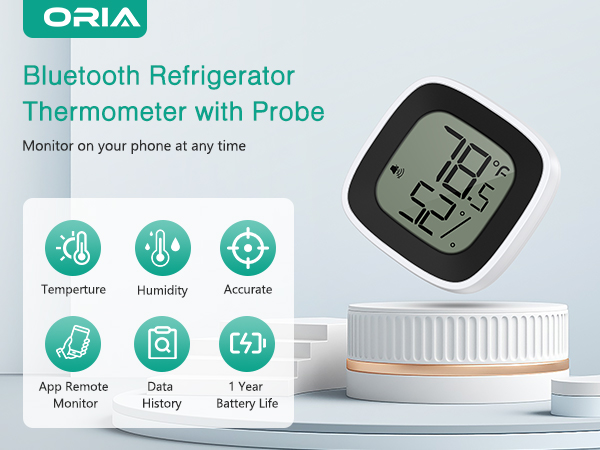 Bluetooth Refrigerator Thermometer, Freezer Thermometer