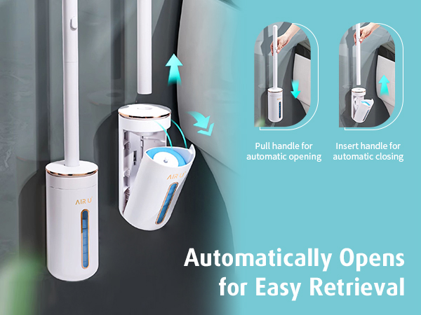 Toilet holder storage automatically open and close