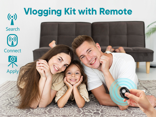 Vlogging Kit for iPhone, Android (with Tripod)