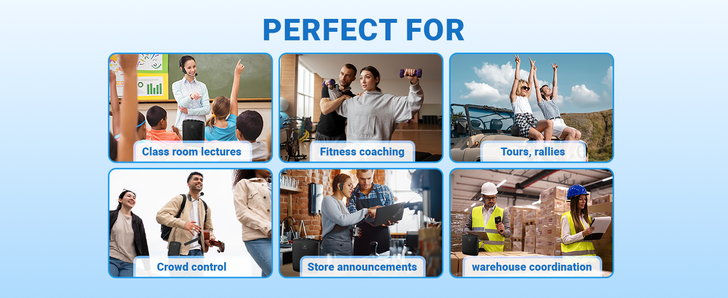 voice amplifier for tour guide