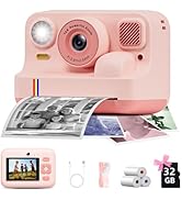 Instant Print Camera for Kids, Christmas Birthday Gifts for Girls Boys Age 3-15, 1080P Selfie Por...